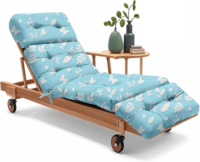 Outdoor Chaise Lounge Chair Cushion 75.1 x 22.8 x 4.7 Inches 100% Waterproof by Uthem