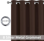 Yakamok Room Darkening Curtains 52x72 inch Long Chocolate Brown-Living Room | 2 - Image 2