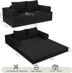 COMAX Futon Sofa Bed, Convertible Folding Sofa Bed, Boneless Couch Loveseat - Image 2