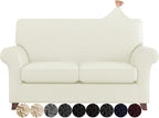 ZNSAYOTX 3 Piece Loveseat Covers by ZNSAYOTX