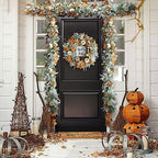 Fall Wreath Pumpkin Garland Thanksgiving Autumn Neutral Garlands Decoration - Image 5
