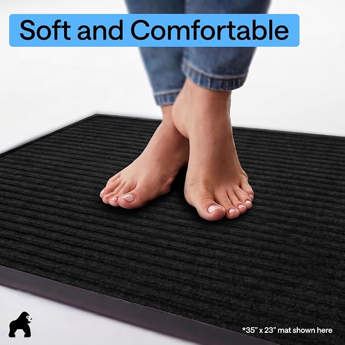GORILLA GRIP Waterproof Traffic Guard Door Mat, 2 Pack, Indoor Outdoor Heavy - Image 8