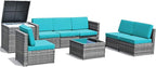 Tangkula 8 Pieces Wicker Patio Furniture Set - Image 8