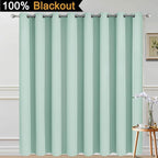 Yakamok Aqua 100% Blackout Patio Door Curtain Panels W100 x L84, 1 Panel | - Image 2