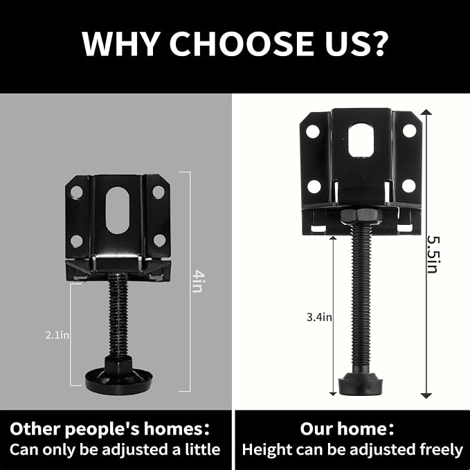 16 Pcak Adjustable Leveling Feet, Heavy Duty Furniture Levelers, Adjustable - Image 2