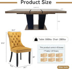 Henf 9 Pieces Extendable Dining Table Set - Image 7