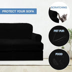 CUCRAF Cushion Sofa Cover 4 Piece Slipcovers, Soft Thick Velvet Couch Cover - Image 4