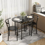Shahoo 3-Piece Wooden Dining Table Set, Kitchen Breakfast Nook Sets by BuynowfromShahoo