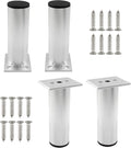 Set of 4 Aluminum Alloy Furniture Legs 4.7 Inch Height, 1.5 Inch Diameter by Kyuionty