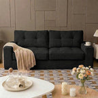69" Corduroy Loveseat Sofa in a Box, High-Density Foam Couch, No Assembly by Unknown