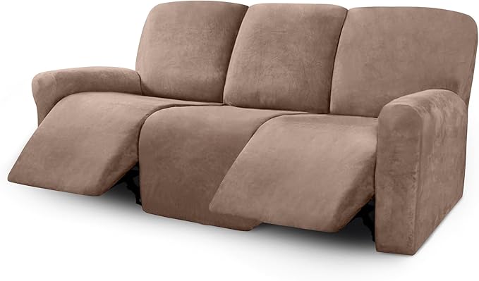 ULTICOR Velvet 8-Pieces Recliner Sofa Covers Stretch Reclining Couch Covers by ULTICOR