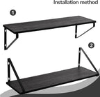 BAMEOS 24X8 Floating Shelves Rustic Wood Wall Shelf Set of 3, Bookshelf - Image 7