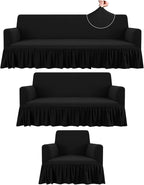 Fanfanwin 3 Pcs Sofa Slipcover Set by Fanfanwin