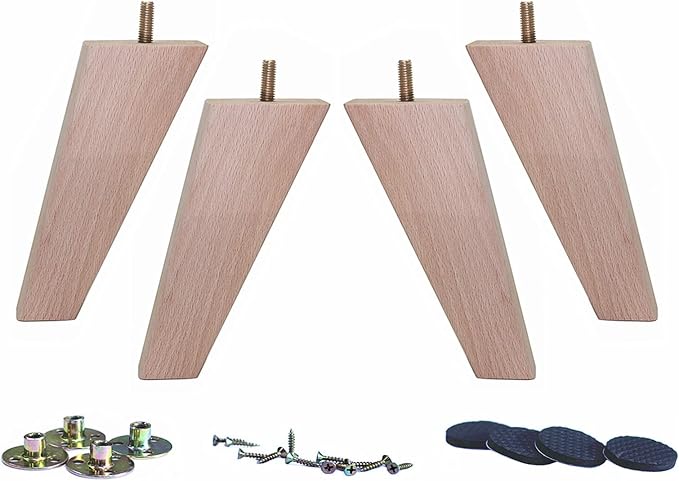 WEICHUAN Tapered Solid Beech Wood Furniture Legs by WEICHUAN