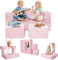 5 Pcs Modular Kids Play Couch, Toddler Couches That Fold Out, Plush Foam Chair by VIXLONOutdoorSlowTime