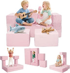 5 Pcs Modular Kids Play Couch, Toddler Couches That Fold Out, Plush Foam Chair by VIXLONOutdoorSlowTime