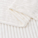 BEDELITE Ribbed Jacquard Off White King Size Blankets - Image 7