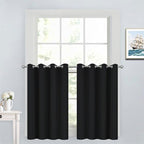 Yakamok Black Room Darkening Window Curtains 52x36 Inch by Yakamok