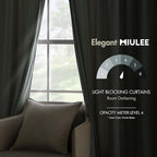MIULEE Velvet Curtains 52x96 inches 2 Panels Misty Blue Blackout Curtains | - Image 5