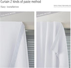 Blackout Curtains with Self Adhesive Tape No Rod No Drill Easy Install Window - Image 6