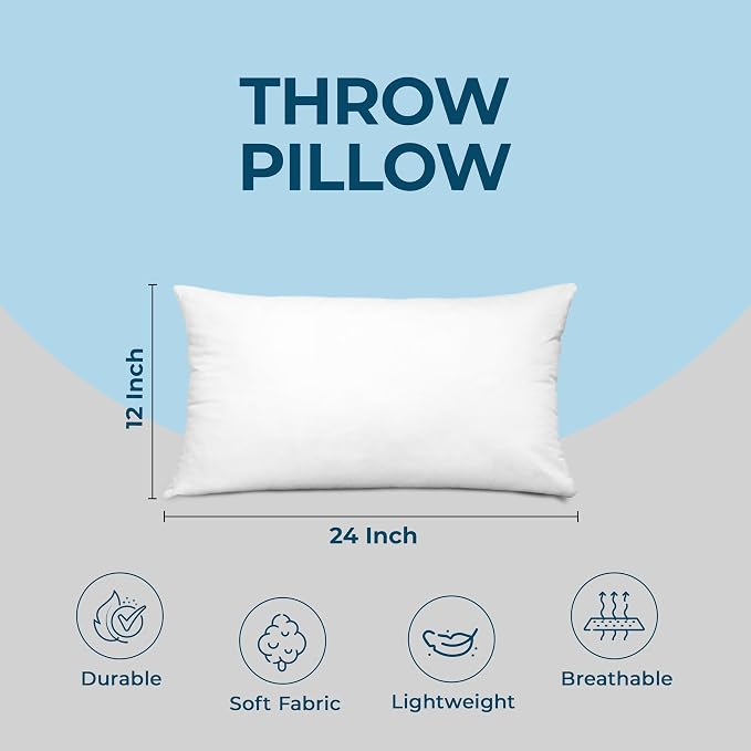 Utopia Bedding Throw Pillows, Decorative 12x24 Pillow Inserts - Image 4
