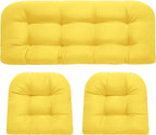 DANGHOOGY Wicker Chair Cushions, Waterproof Outdoor Loveseat Cushions by DANGHOOGYFurnitureCushions