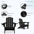 SERWALL HDPE Folding Adirondack Chair - Image 4