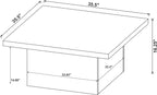 Coaster Home Furnishings Zetta Square Cocktail Living Room Coffee Table - Image 3