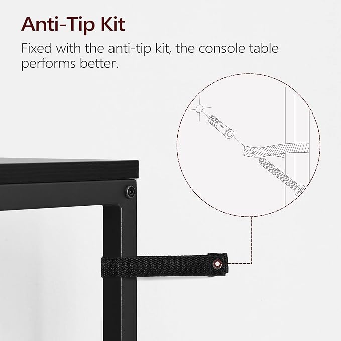 MAHANCRIS Console Table, 2 Pack Narrow Sofa Table, 43.3” Entrance Table - Image 8