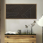 IARTTOP Extra Large Wood Black Wall Art 20x40 Inch Framed Abstract Geometric - Image 8