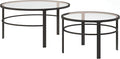 Henn&Hart Round Nested Coffee Table in Blackened Bronze, Coffee Table coffee by HennHart