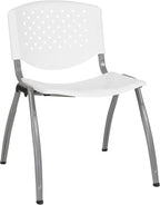 Flash Furniture HERCULES Series 880 lb. Capacity White Plastic Stack Chair by FlashFurniture