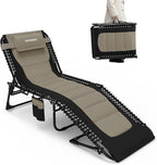 Oversized Padded Outdoor Folding Lounge Chair by WKFAMOUTCAMP