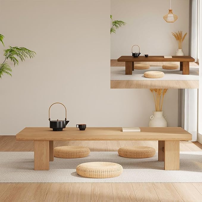 Japanese Floor Table, Low Coffee Table, Japanese Coffee Table, Solid Wood - Image 8