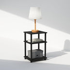 Furinno Just 3-Tier Turn-N-Tube Open Storage Nightstand, Plastic Poles - Image 4