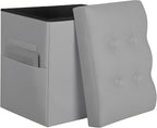 Ottoman with Storage, Ottoman Foot Rest Stool with Handles & Side Pocket. by YourHomeDeservesBetter