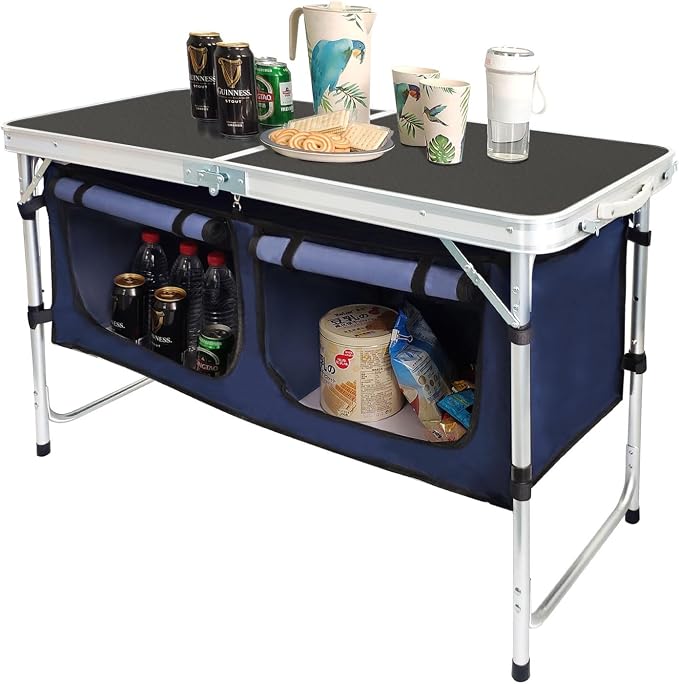 CampLand Outdoor Folding Table Aluminum Lightweight Height Adjustable by CampLand