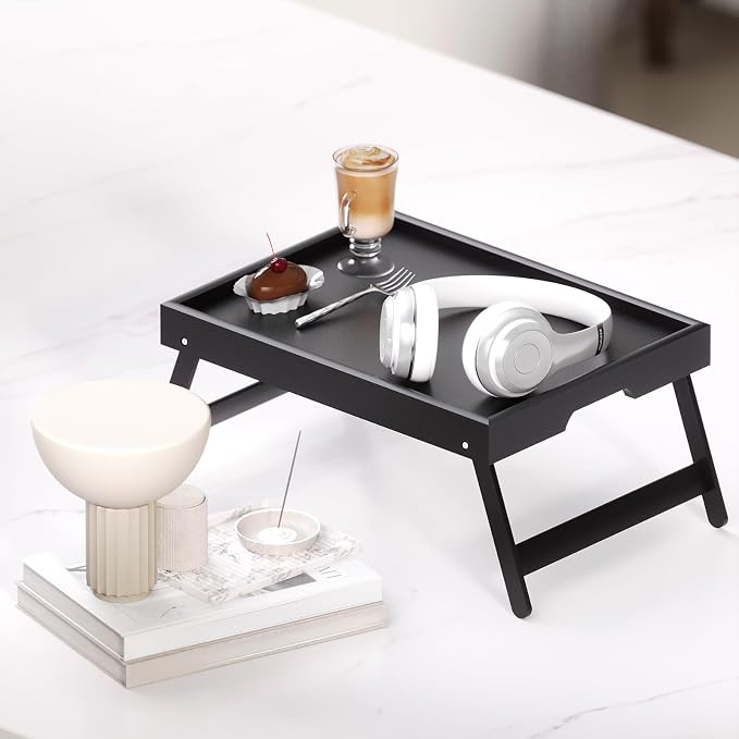 Fibogollo 2 Pack Bamboo Bed Tray Table - Image 5