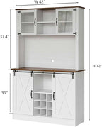 4ever2buy Farmhouse Coffee Bar Cabinet - Image 2