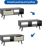 Cozy Castle Modern Coffee Table, Wooden Cocktail Table - Image 7