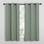 NICETOWN Sage Green Nursery Essential Thermal Insulated Solid Grommet Top - Image 2
