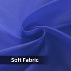 SpaceDresser Basic Rod Pocket Sheer Voile Window Curtain Panels Sapphire 1 Pair - Image 5