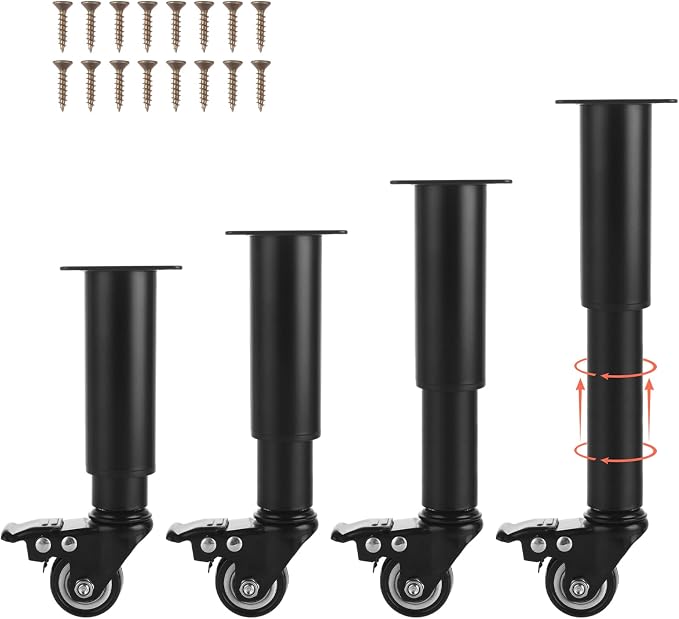 WOPPLXY 4 Pcs 7-10 Inch Metal Adjustable Furniture Legs by WopplxyUS
