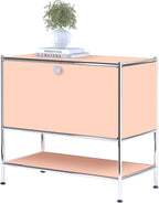 Metal Sidetable with Flap Door, 27.5" Height by SIMPLINK