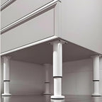 4PCS Adjustable 4.7-7.08 Inch Metal Furniture Legs White Furniture Replacement - Image 5