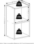 Furinno PASIR Book Shelf, 2-Tier Modern Bookshelf, Open Shelves Bookcase 9 x 12 - Image 2