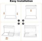 REALINN Under Sink Organizer, Pull Out Cabinet Organizer, 2 Tier Metal Slide - Image 7