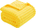 Bright Yellow Fleece Throw Blanket 90”×90” - Image 3