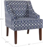 Homepop Home Decor Upholstered Classic Swoop Arm Accent Chair Accent Chairs - Image 3