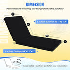 Basic Beyond Chaise Lounge Cushions Outdoor, 3-Layer Waterproof Outdoor - Image 4